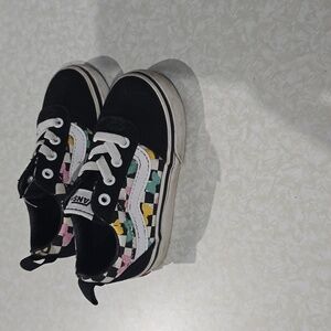 Vans Checkerboard and Butterfly Slip on Sneakers Size 6‎